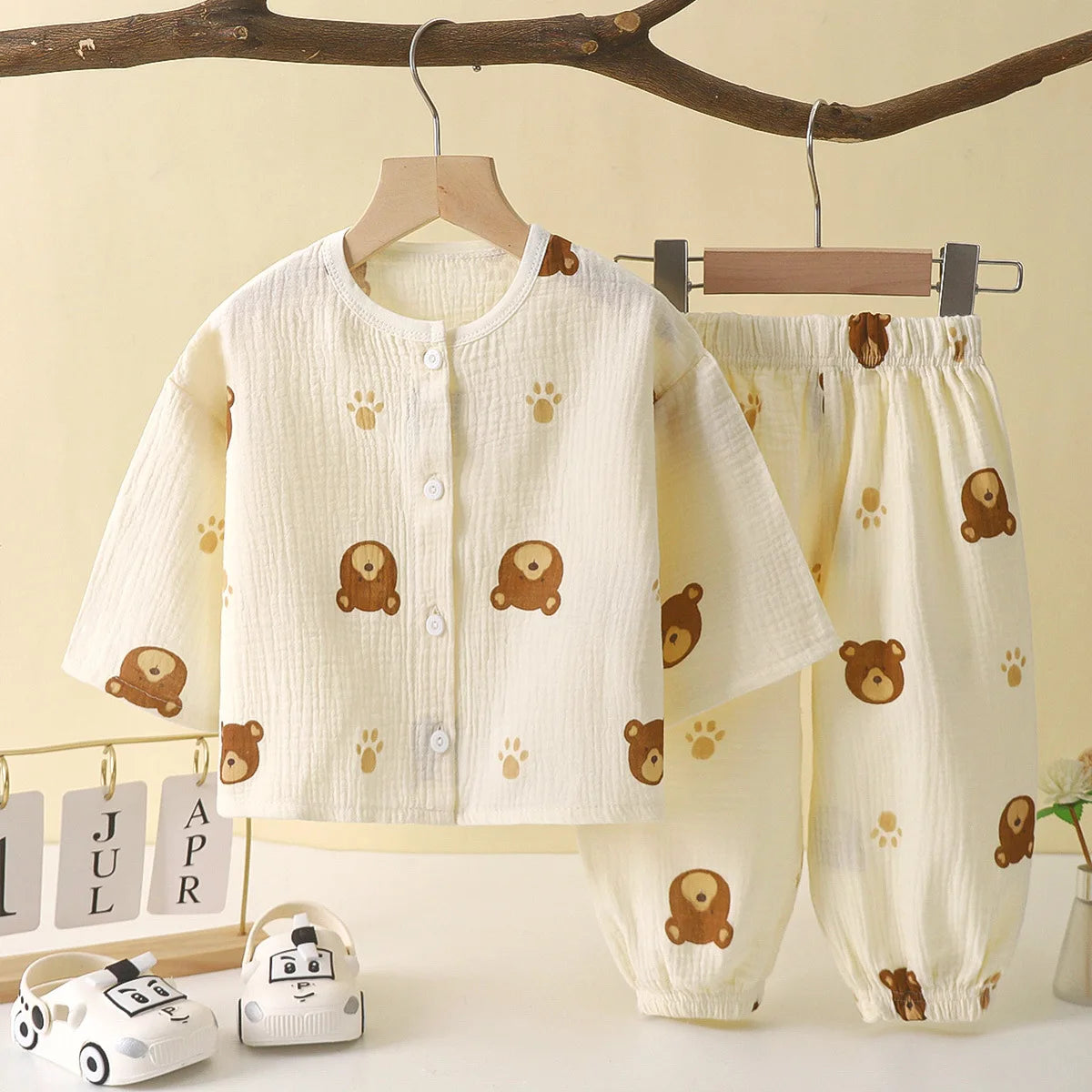 Soft Cotton Long Sleeve Sleepwear PJ set