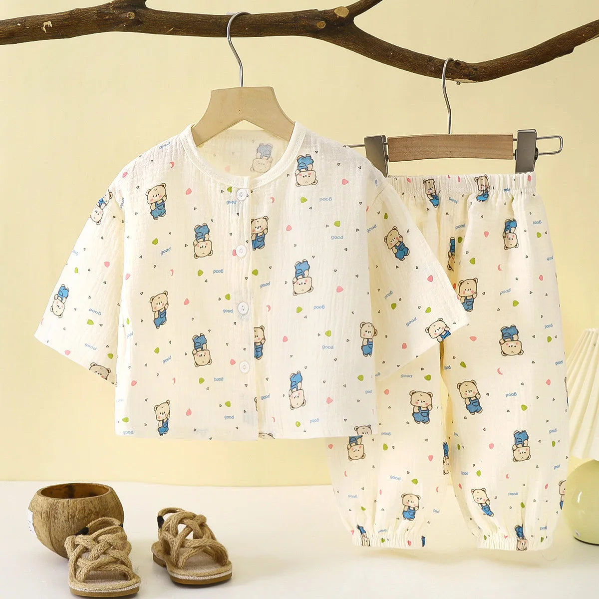 Soft Cotton Long Sleeve Sleepwear PJ set
