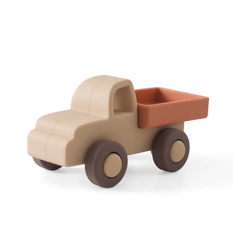 Montessori Wooden Car Teether - BPA Free Baby Toy