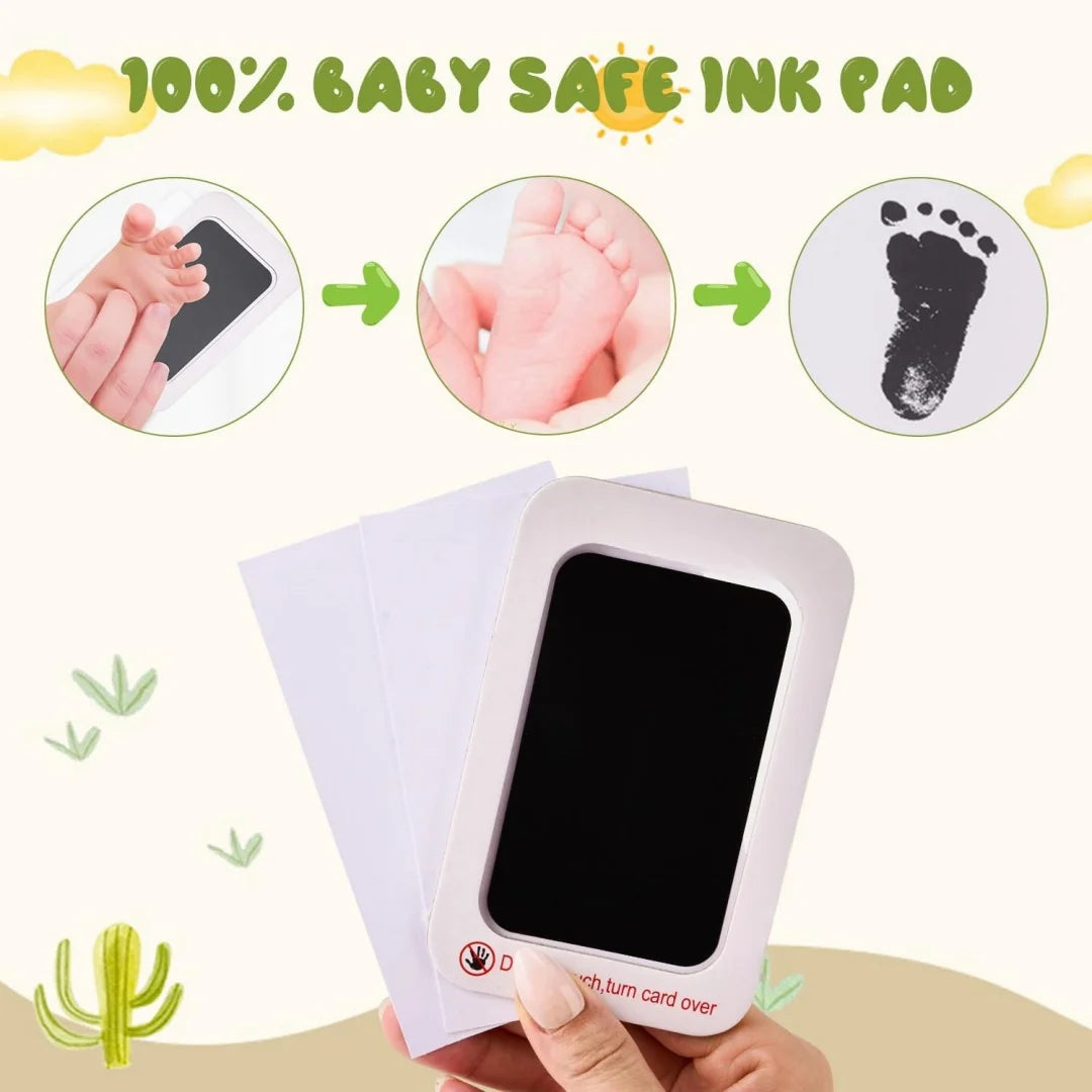 Baby Handprint & Footprint Kit - Safe Non-Toxic Inkless Pads