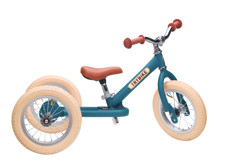 Blue Vintage Balance Bike & Trike – Trybike | Balance Bike NZ
