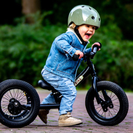 Black Balance Bike & Trike – Trybike | Balance Bike NZ