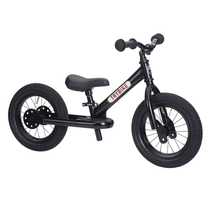 Black Balance Bike & Trike – Trybike | Balance Bike NZ