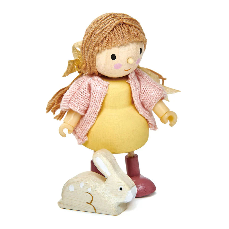 Amy and Rabbit Wooden Doll – Tender Leaf Toys | Wooden Doll NZ
