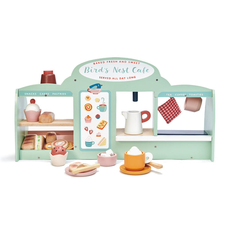 Mini Chef Bird's Nest Café Wooden Playset - NZ Local | Tender Leaf Toys