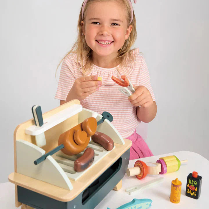 Wooden Barbeque Play Set - NZ Local | Tender Leaf Toys Premium Playset