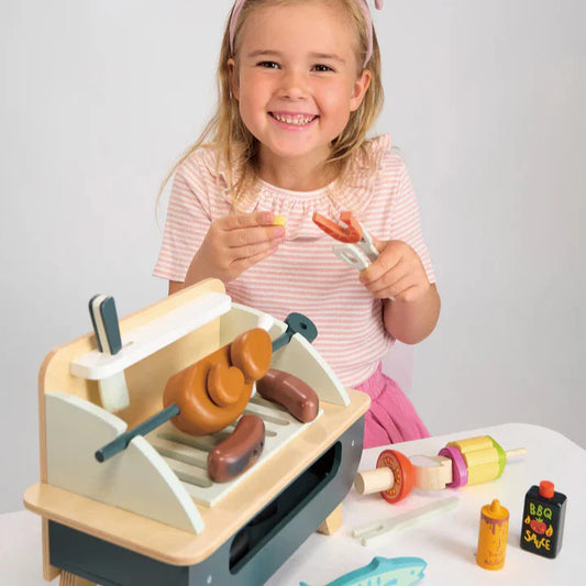 Wooden Barbeque Play Set - NZ Local | Tender Leaf Toys Premium Playset