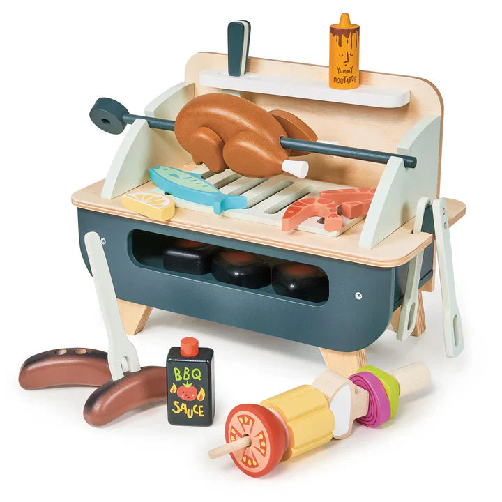 Wooden Barbeque Play Set - NZ Local | Tender Leaf Toys Premium Playset