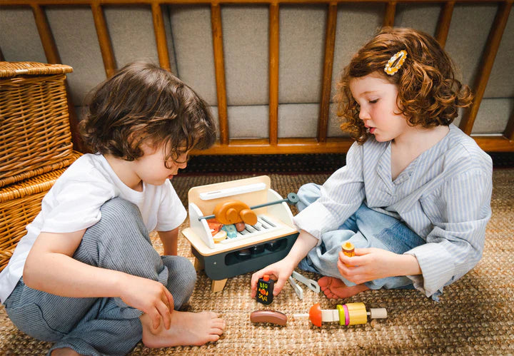 Wooden Barbeque Play Set - NZ Local | Tender Leaf Toys Premium Playset