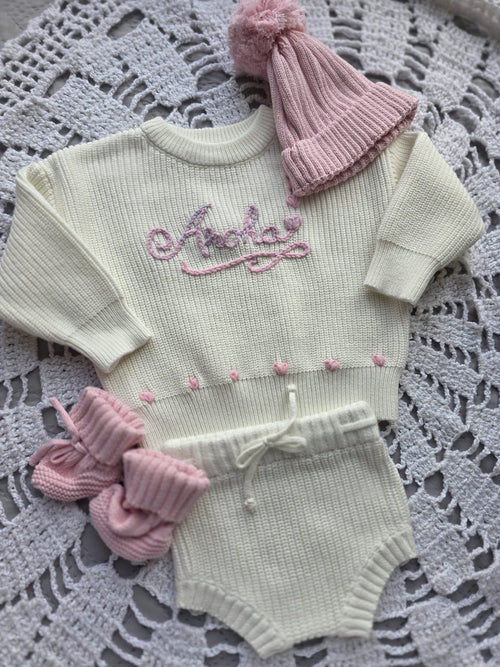 Organic Cotton Newborn Knit Set