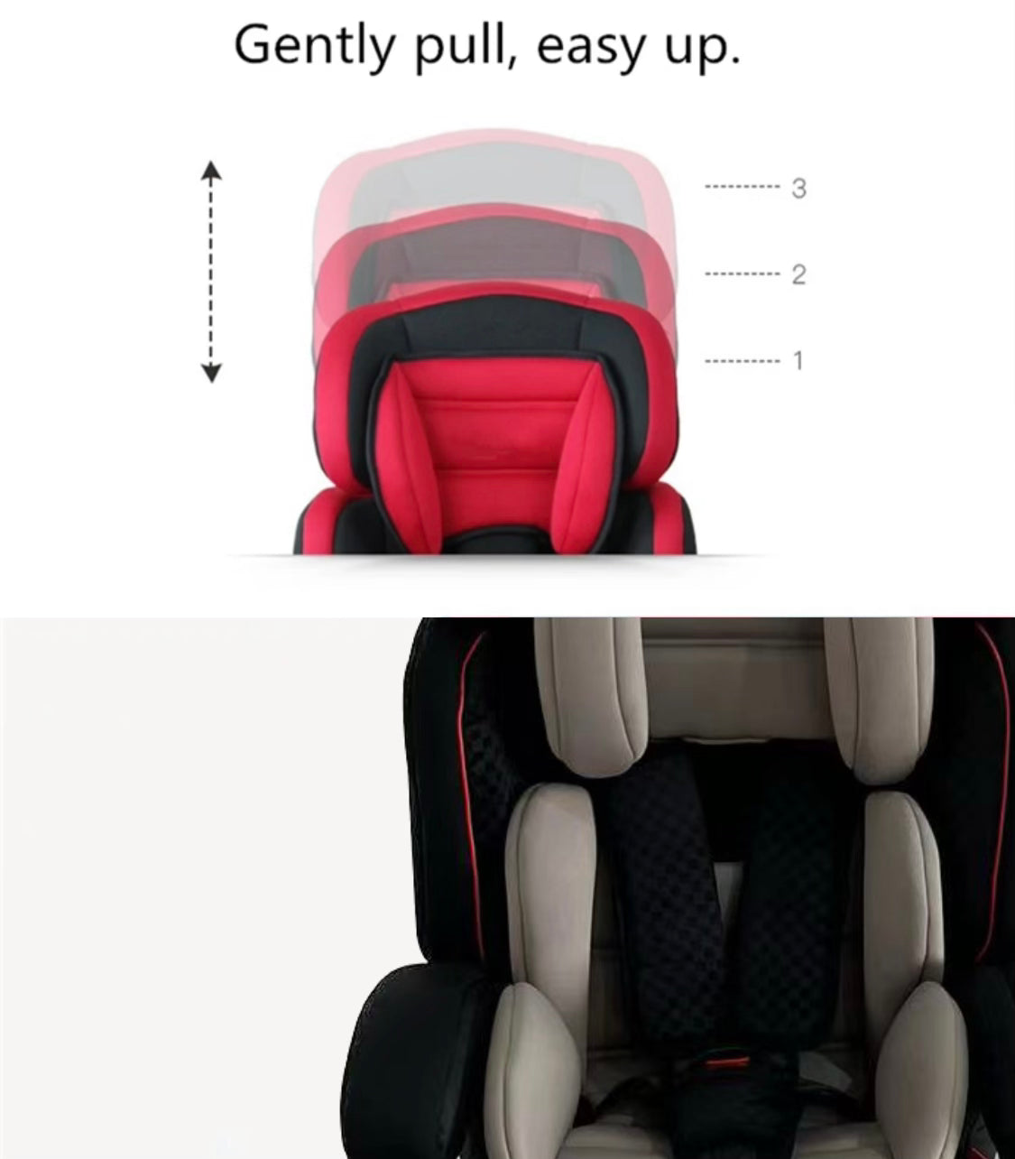 The Racer - Car Seat Booster with Adjustable Headrest