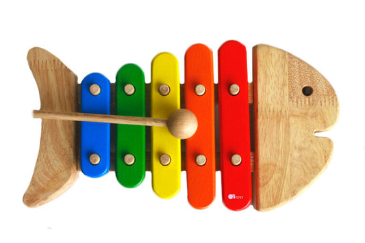 Wooden Fish Xylophone - QToys | Wooden Toy NZ