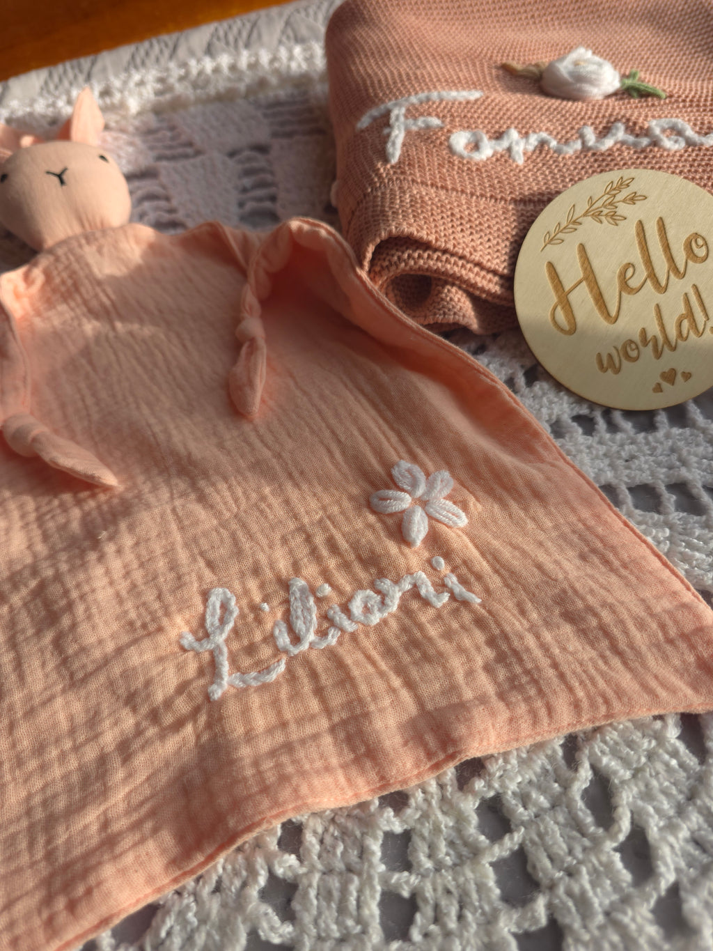 Personalised Baby Comforter - Pure Muslin Cotton