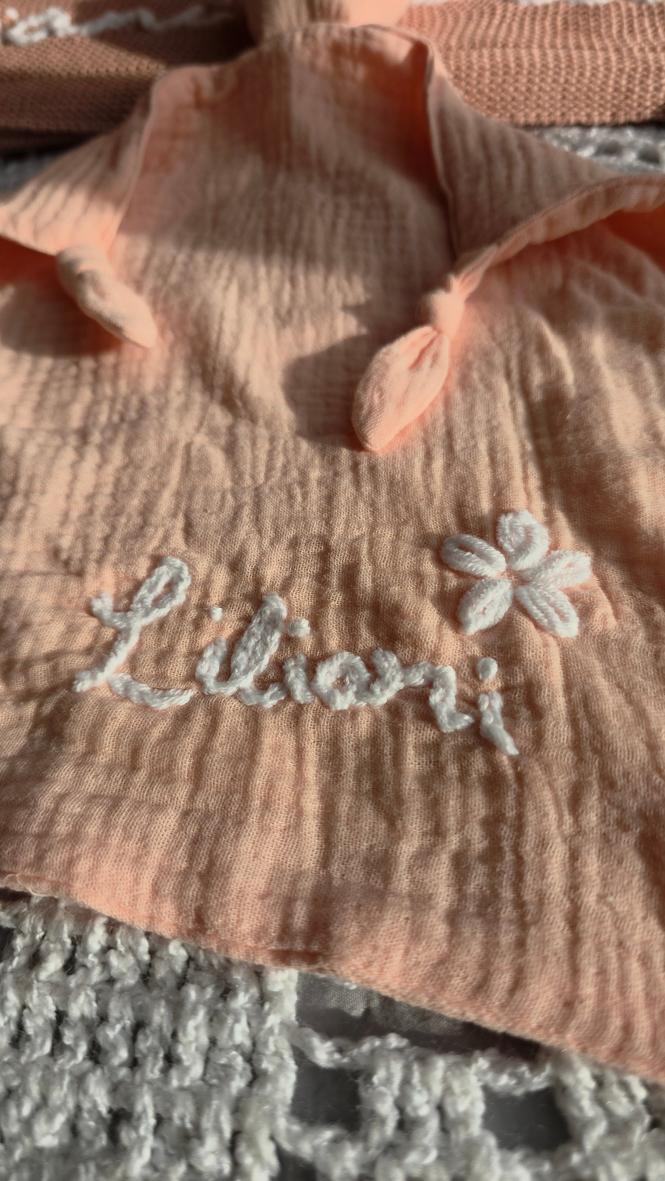 Personalised Baby Comforter - Pure Muslin Cotton