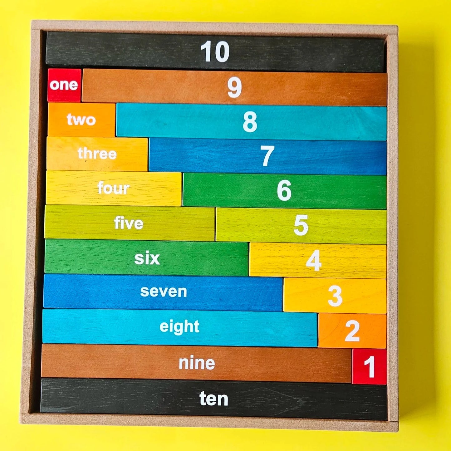 Wooden Montessori Counting Rods - NZ Educational Numeracy Toy