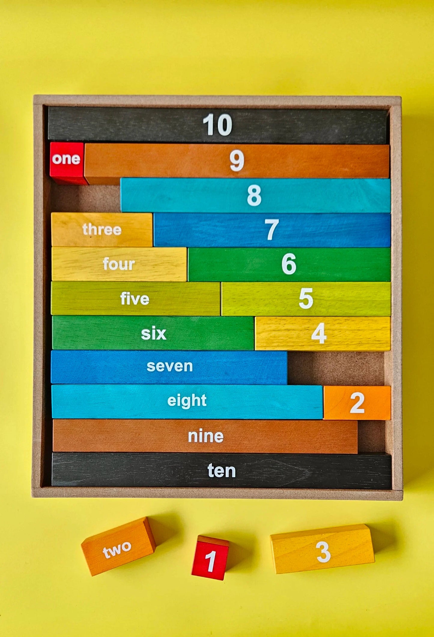 Wooden Montessori Counting Rods - NZ Educational Numeracy Toy