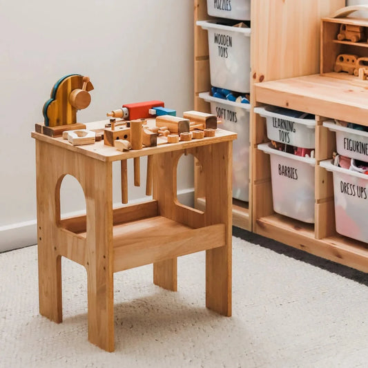 Wooden Work Bench Builder Set - QToys | Wooden Toy NZ