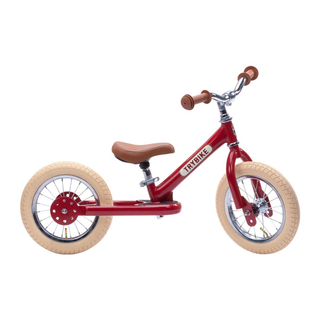 Red Vintage Balance Bike & Trike – Trybike | Balance Bike NZ