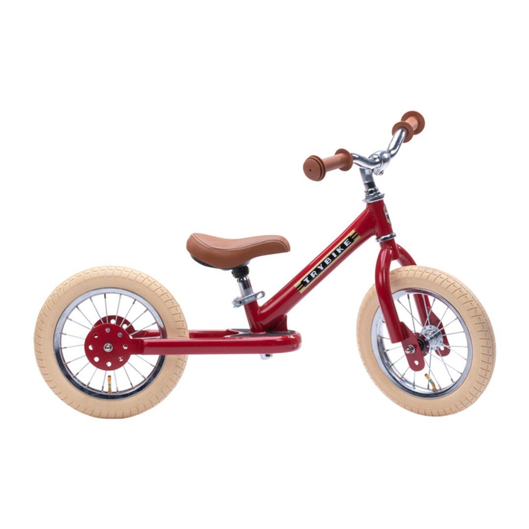 Red Vintage Balance Bike & Trike – Trybike | Balance Bike NZ